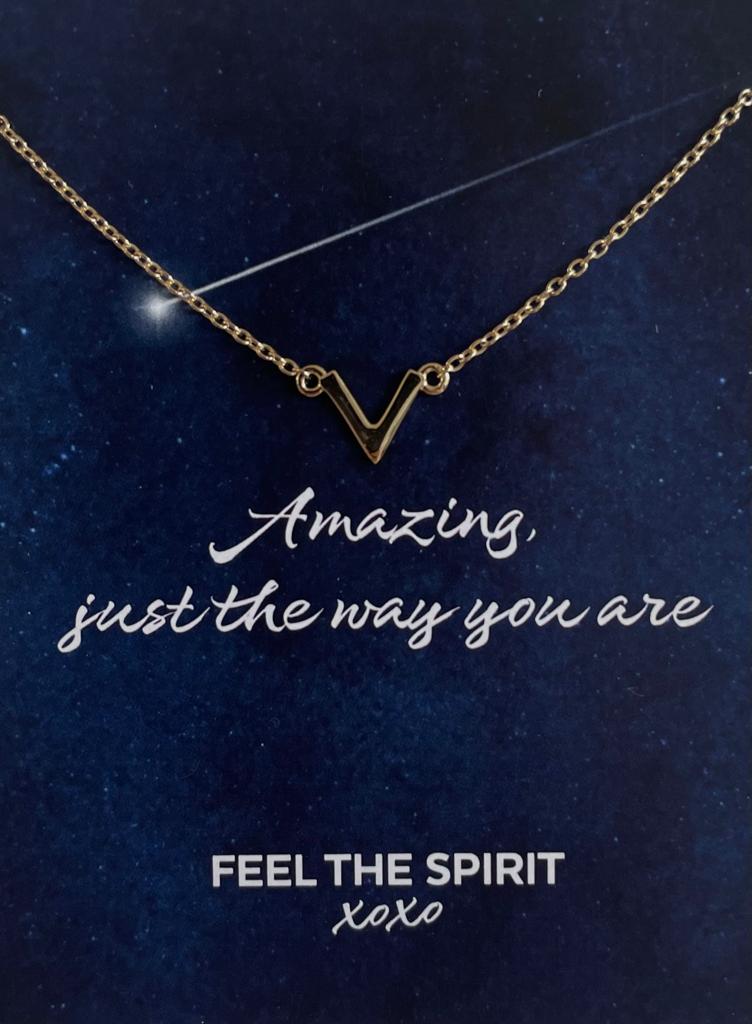 Feel the Spirit Ketting V Goldplated XN004G